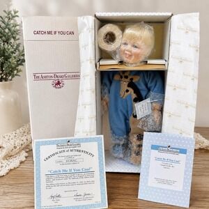 VTG Ashton-Drake "Catch Me If You Can" Little Stevie Doll NIB First Issue 92 COA